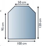 SKL - 13 sklo pod kamna 100x125cm