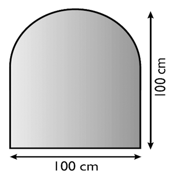SKL - 7 sklo pod kamna 100x100cm